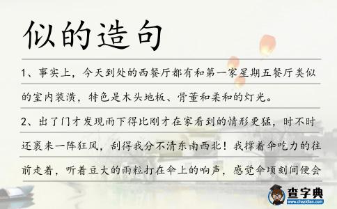 似的造句