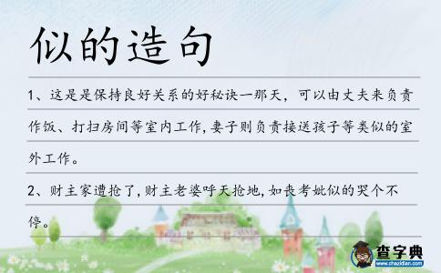 似的造句