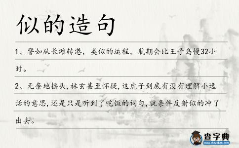 似的造句