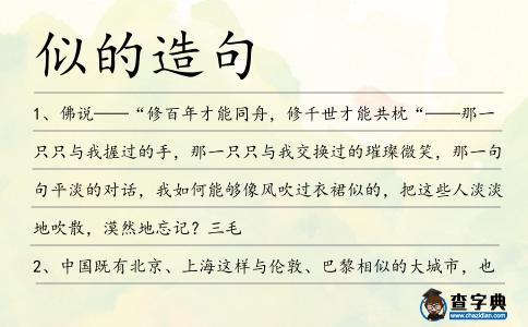 似的造句