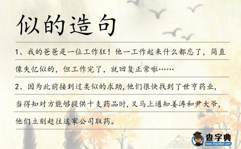 似的造句