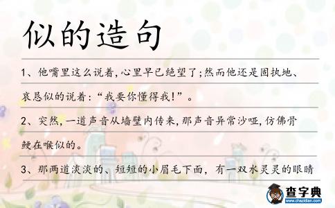 似的造句