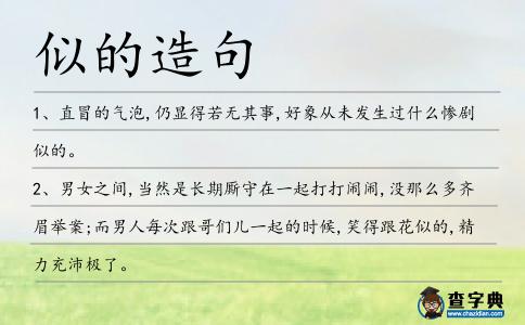 似的造句