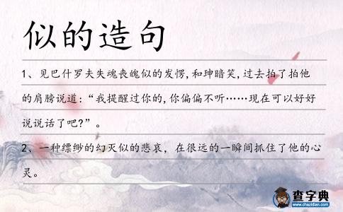 似的造句