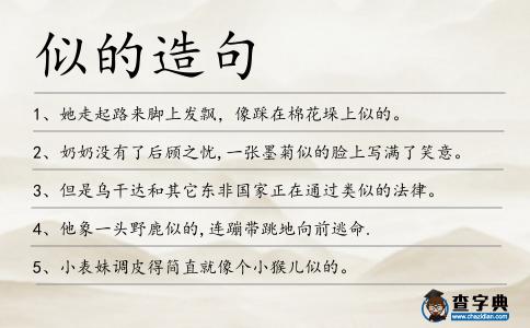 似的造句