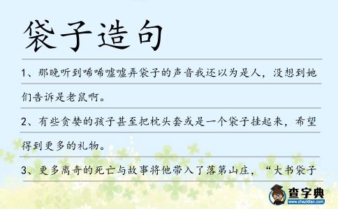 袋子造句