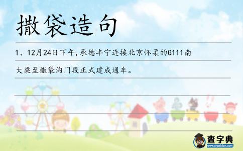 撒袋造句