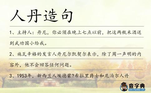 人丹造句