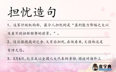 擔(dān)憂造句