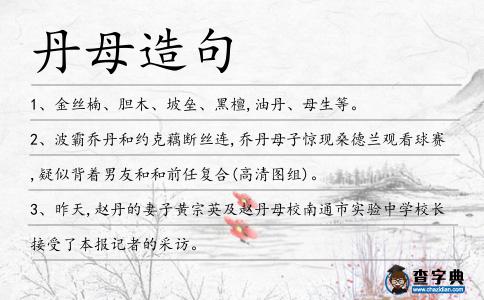 丹母造句
