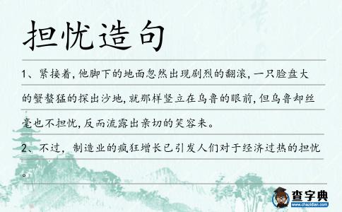 擔憂造句