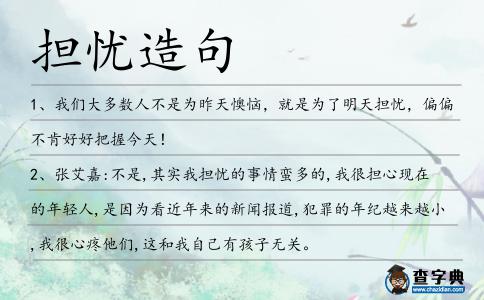 擔(dān)憂造句