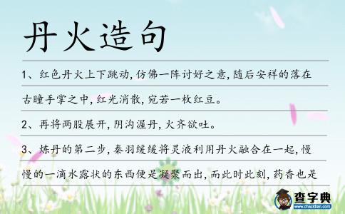 丹火造句