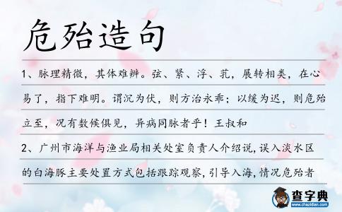危殆造句