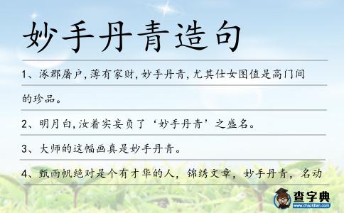 妙手丹青造句