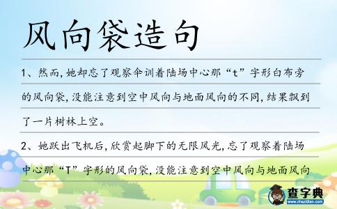 風向袋造句
