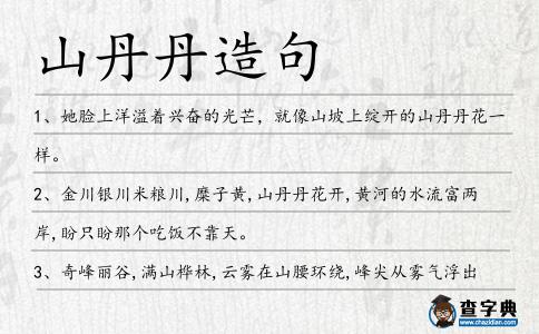 山丹丹造句