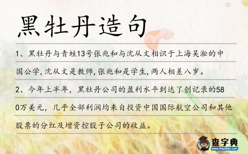 黑牡丹造句