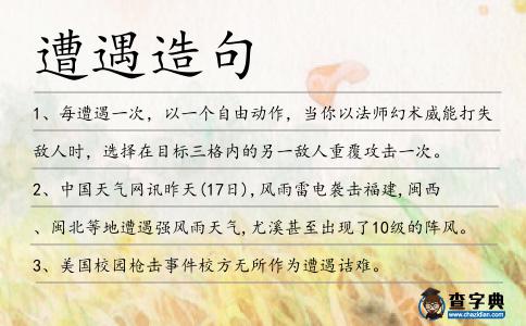 遭遇造句
