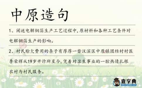 中原造句