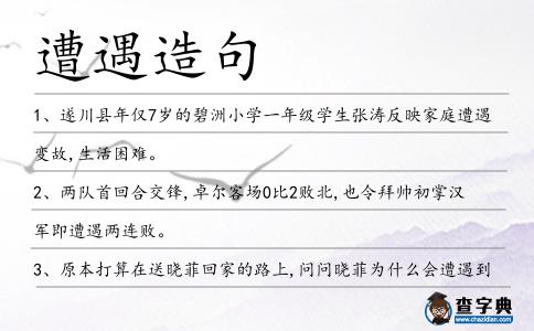 遭遇造句