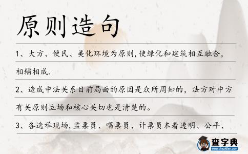 原則造句