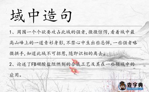 域中造句