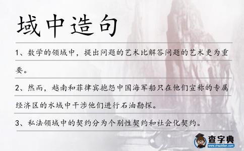 域中造句