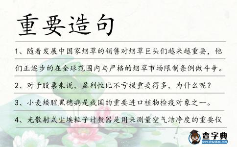 重要造句