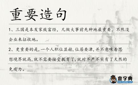 重要造句