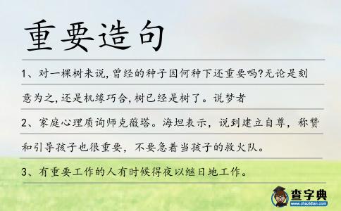 重要造句