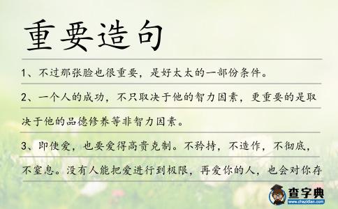 重要造句