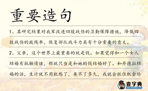 重要造句