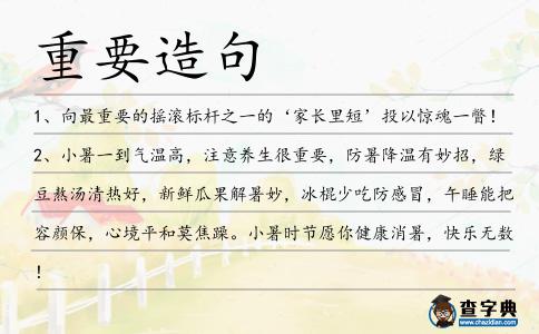 重要造句