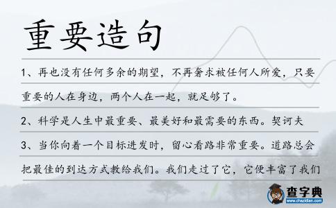 重要造句