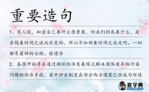 重要造句