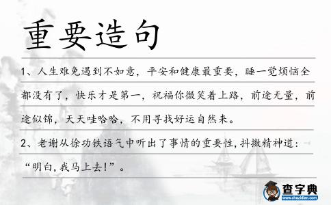 重要造句