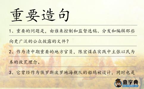 重要造句