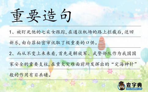 重要造句