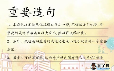 重要造句