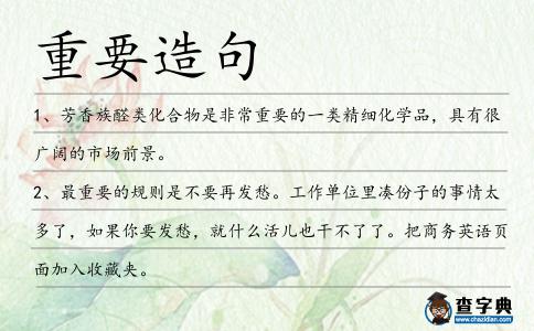 重要造句