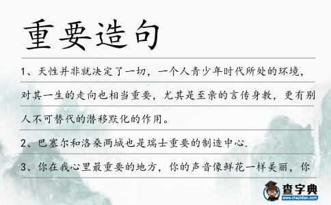 重要造句
