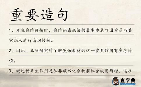 重要造句