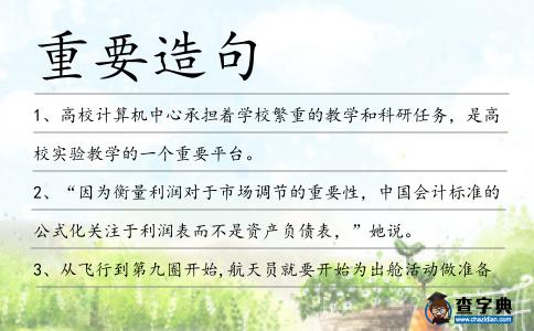 重要造句