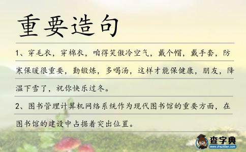 重要造句