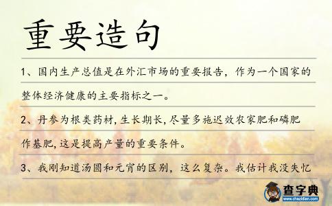 重要造句