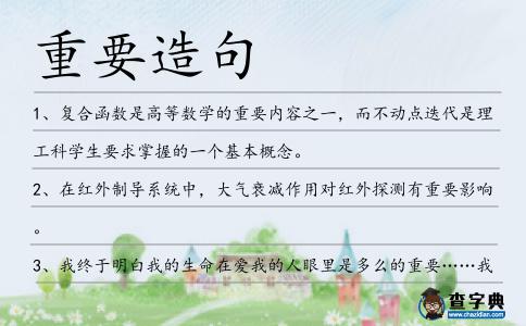 重要造句
