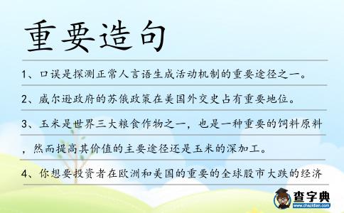 重要造句