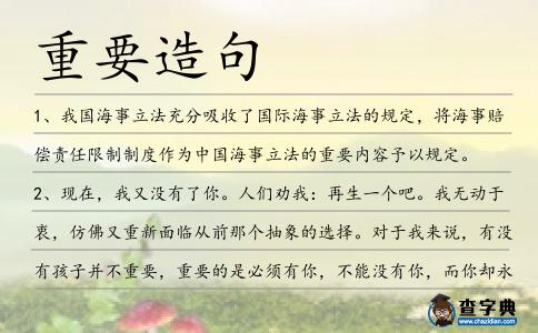 重要造句