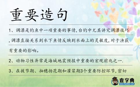 重要造句